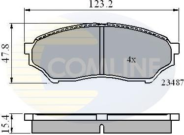 Comline CBP0826 - Тормозные колодки, дисковые, комплект autospares.lv