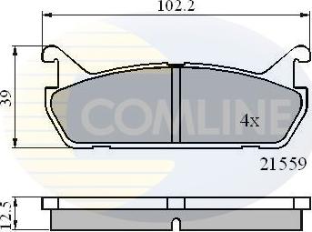 Comline CBP0875 - Тормозные колодки, дисковые, комплект autospares.lv