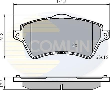 Comline CBP0873 - Тормозные колодки, дисковые, комплект autospares.lv