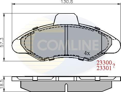 Comline CBP0393 - Тормозные колодки, дисковые, комплект autospares.lv