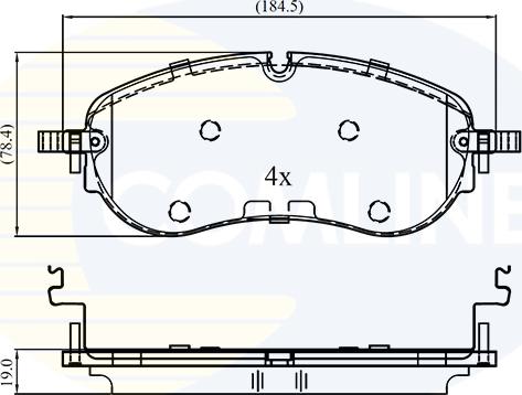 Comline CBP03413 - Тормозные колодки, дисковые, комплект autospares.lv