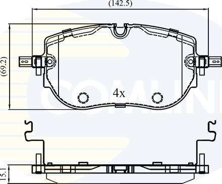 Comline CBP03412 - Тормозные колодки, дисковые, комплект autospares.lv