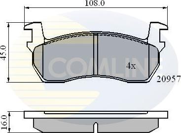 Comline CBP0366 - Тормозные колодки, дисковые, комплект autospares.lv