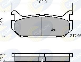 Comline CBP0327 - Тормозные колодки, дисковые, комплект autospares.lv