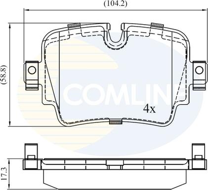 Comline CBP02454 - Тормозные колодки, дисковые, комплект autospares.lv