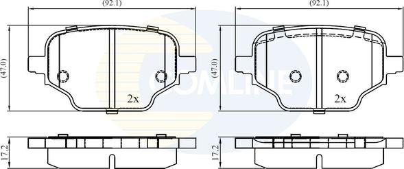 Comline CBP02453 - Тормозные колодки, дисковые, комплект autospares.lv