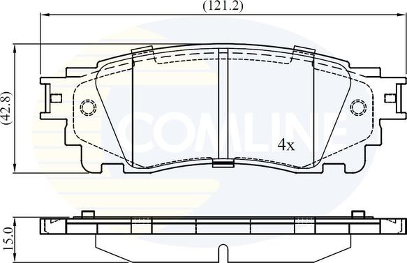 Comline CBP02460 - Тормозные колодки, дисковые, комплект autospares.lv