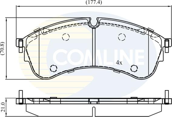 Comline CBP02400 - Тормозные колодки, дисковые, комплект autospares.lv