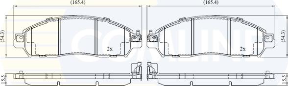 Comline CBP02486 - Тормозные колодки, дисковые, комплект autospares.lv