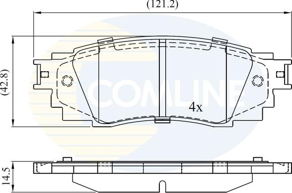 Comline CBP02430 - Тормозные колодки, дисковые, комплект autospares.lv