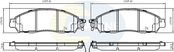 Comline CBP02420 - Тормозные колодки, дисковые, комплект autospares.lv