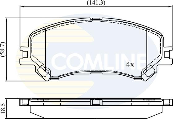 Comline CBP02423 - Тормозные колодки, дисковые, комплект autospares.lv