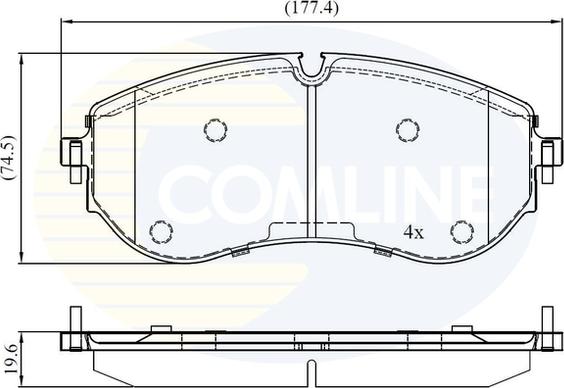 Comline CBP02528 - Тормозные колодки, дисковые, комплект autospares.lv