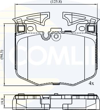 Comline CBP02527 - Тормозные колодки, дисковые, комплект autospares.lv