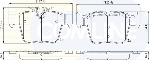 Comline CBP02641 - Тормозные колодки, дисковые, комплект autospares.lv