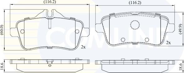 Comline CBP02642 - Тормозные колодки, дисковые, комплект autospares.lv