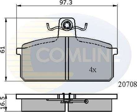 Comline CBP0204 - Тормозные колодки, дисковые, комплект autospares.lv
