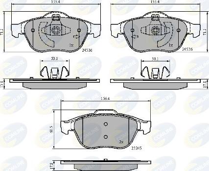 Comline CBP02019 - Тормозные колодки, дисковые, комплект autospares.lv