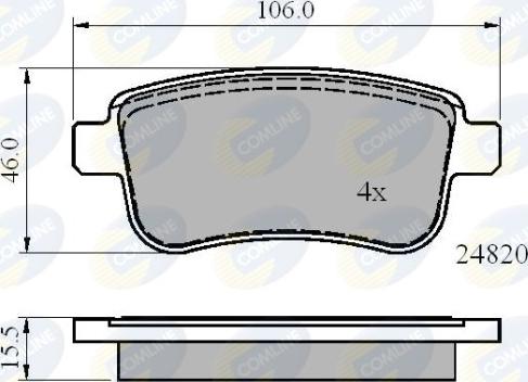 Comline CBP02014 - Тормозные колодки, дисковые, комплект autospares.lv