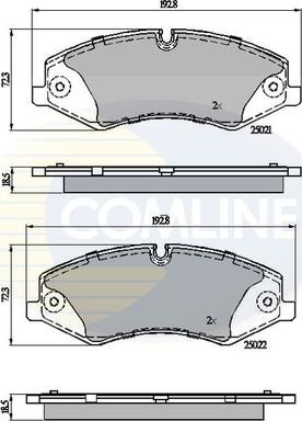 Comline CBP02030 - Тормозные колодки, дисковые, комплект autospares.lv