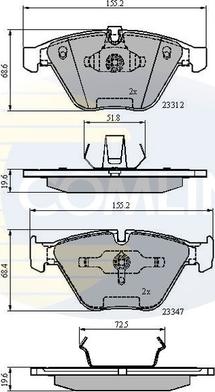 Comline CBP02033 - Тормозные колодки, дисковые, комплект autospares.lv