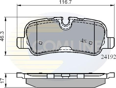 Comline CBP02021 - Тормозные колодки, дисковые, комплект autospares.lv