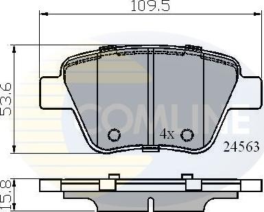 Comline CBP02022 - Тормозные колодки, дисковые, комплект autospares.lv