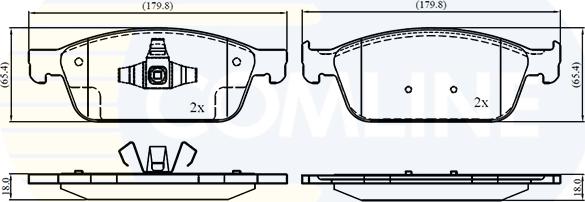 Comline CBP02196 - Тормозные колодки, дисковые, комплект autospares.lv