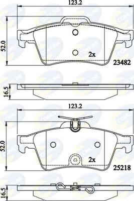 Comline CBP02198 - Тормозные колодки, дисковые, комплект autospares.lv