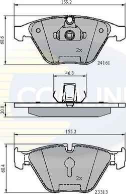 Comline CBP02100 - Тормозные колодки, дисковые, комплект autospares.lv