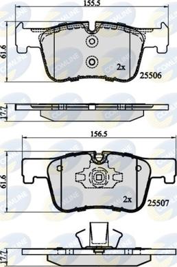 Comline CBP02130 - Тормозные колодки, дисковые, комплект autospares.lv