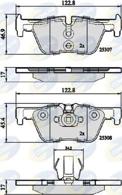 Comline CBP02131 - Тормозные колодки, дисковые, комплект autospares.lv