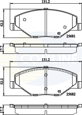 Comline CBP02126 - Тормозные колодки, дисковые, комплект autospares.lv