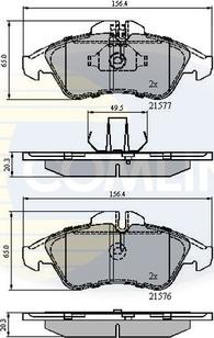 Comline CBP0212 - Тормозные колодки, дисковые, комплект autospares.lv