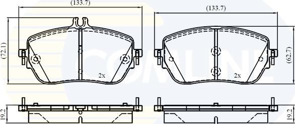 Comline CBP02844 - Тормозные колодки, дисковые, комплект autospares.lv