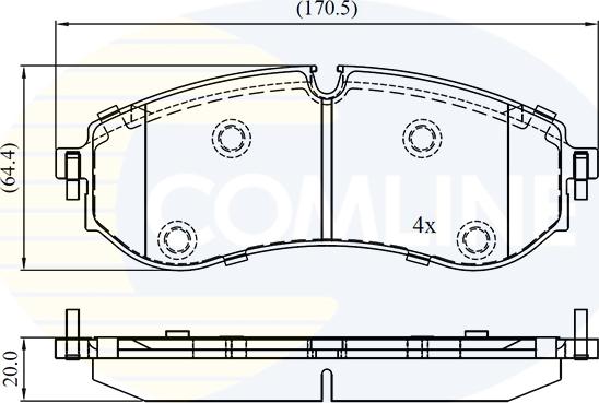 Comline CBP02845 - Тормозные колодки, дисковые, комплект autospares.lv