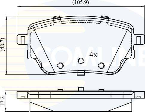 Comline CBP02864 - Тормозные колодки, дисковые, комплект autospares.lv