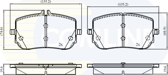 Comline CBP02862 - Тормозные колодки, дисковые, комплект autospares.lv