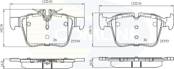 Comline CBP02345 - Тормозные колодки, дисковые, комплект autospares.lv