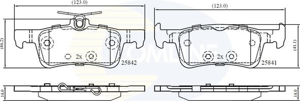 Comline CBP02369 - Тормозные колодки, дисковые, комплект autospares.lv