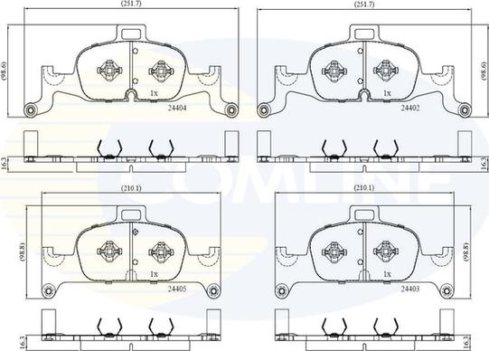 Comline CBP02365 - Тормозные колодки, дисковые, комплект autospares.lv