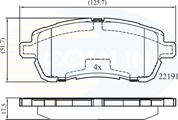 Comline CBP02361 - Тормозные колодки, дисковые, комплект autospares.lv