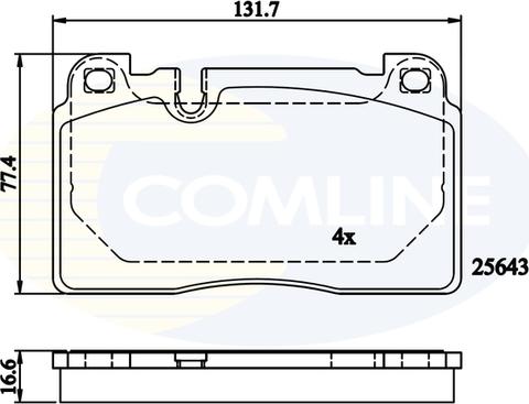 Comline CBP02302 - Тормозные колодки, дисковые, комплект autospares.lv