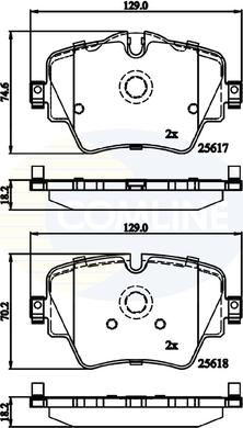 Comline CBP02319 - Тормозные колодки, дисковые, комплект autospares.lv