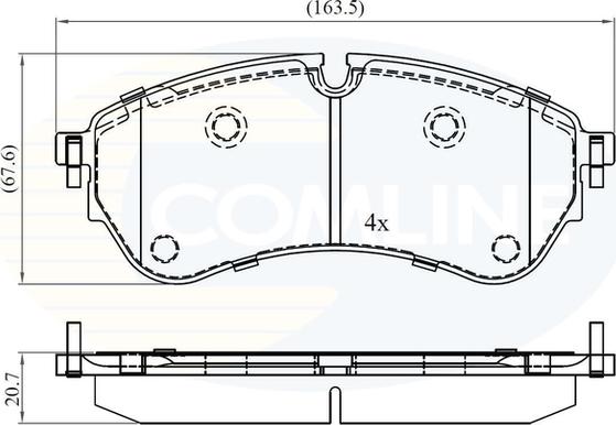 Comline CBP02388 - Тормозные колодки, дисковые, комплект autospares.lv