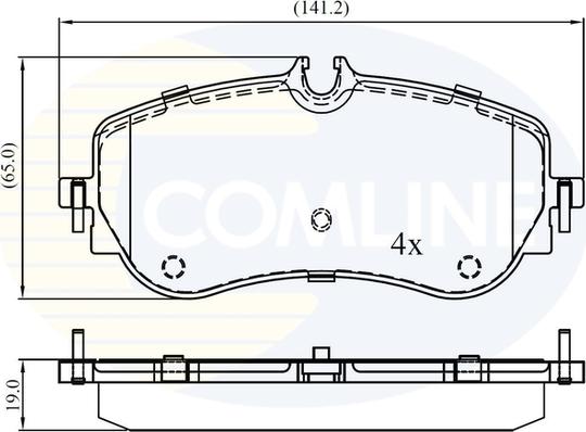 Comline CBP02387 - Тормозные колодки, дисковые, комплект autospares.lv