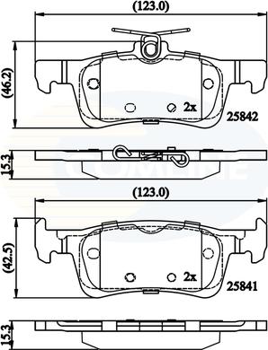 Comline CBP02335 - Тормозные колодки, дисковые, комплект autospares.lv