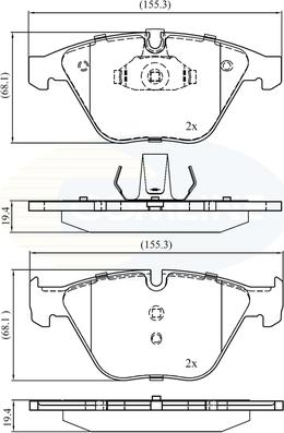 Comline CBP02377 - Тормозные колодки, дисковые, комплект autospares.lv