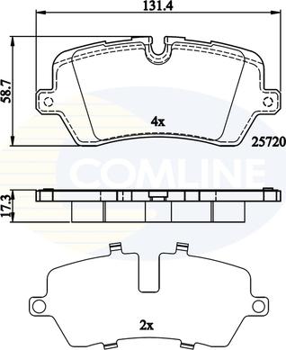 Comline CBP02256 - Тормозные колодки, дисковые, комплект autospares.lv