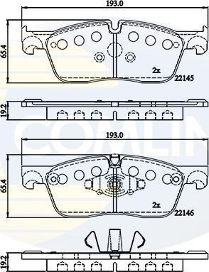 Comline CBP02253 - Тормозные колодки, дисковые, комплект autospares.lv